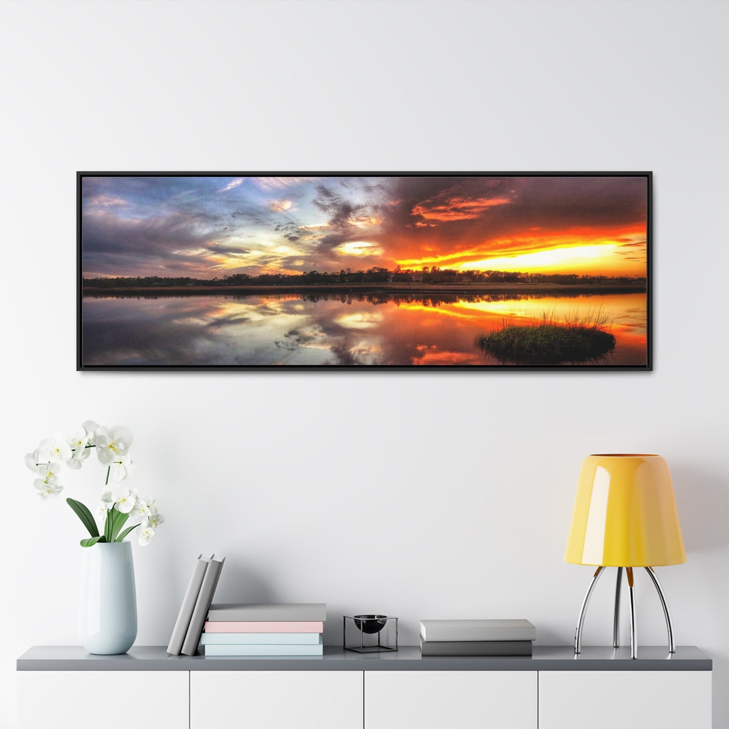 Split Decisions Framed Canvas Gallery Wrap