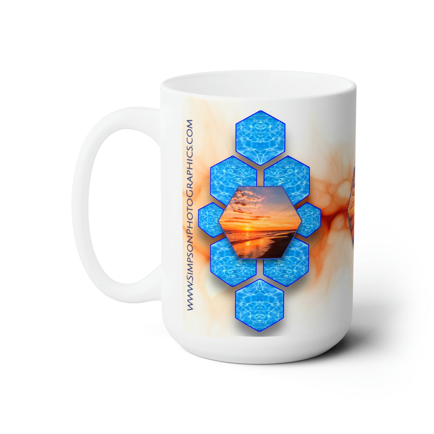 Honeycomb Sunset 15 oz Mug