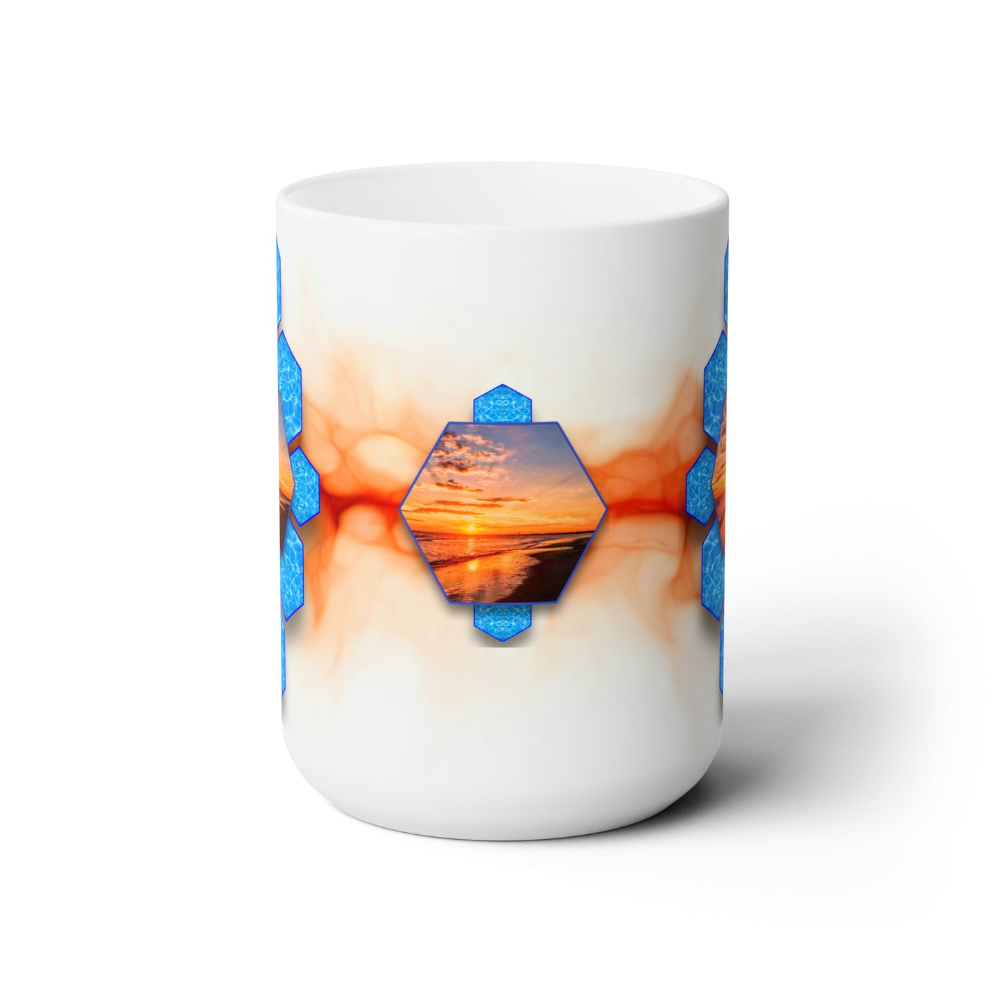 Honeycomb Sunset 15 oz Mug