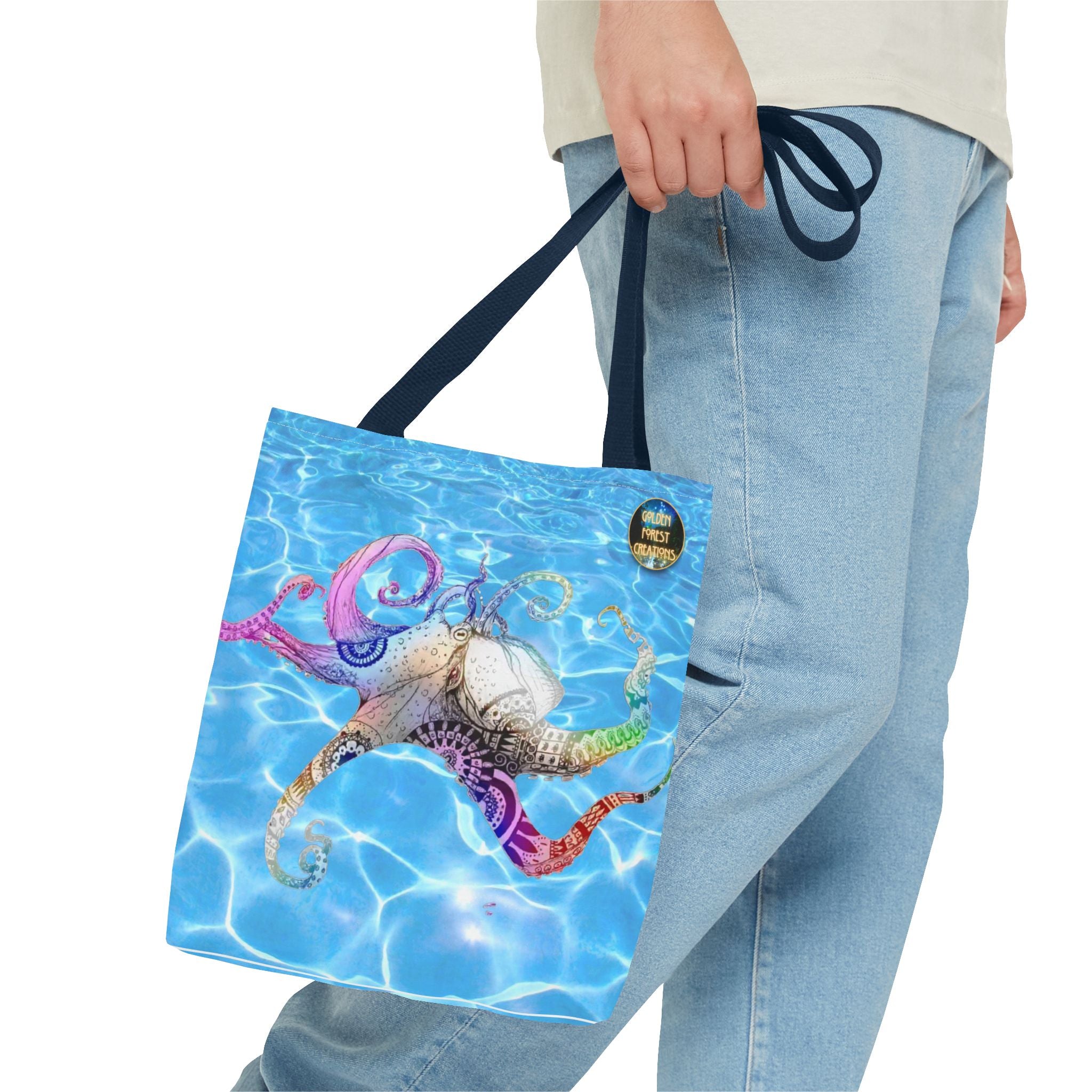 Colorful Octopus Tote Bag - Nautical Beach Accessory for Ocean Lovers