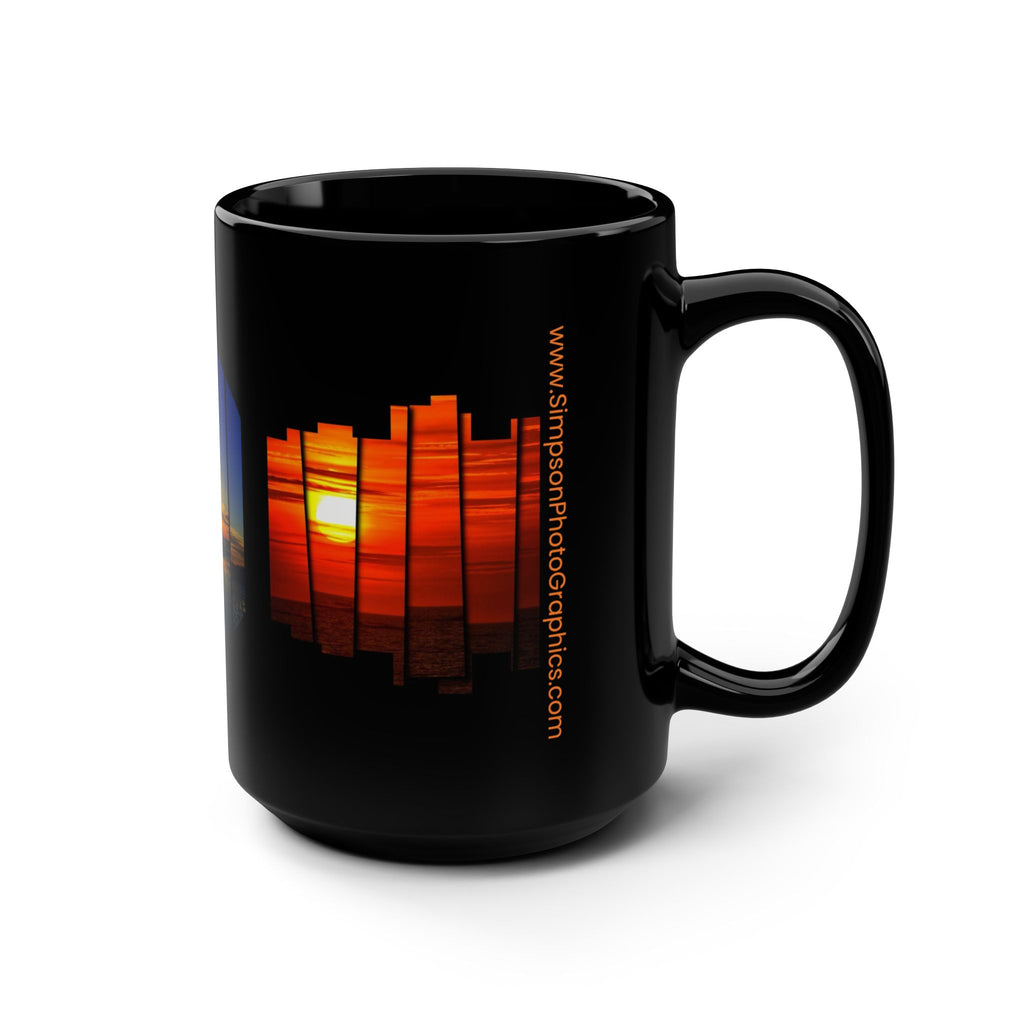 Sunset Trio Black 15oz Mug