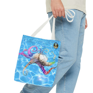 Colorful Octopus Tote Bag - Nautical Beach Accessory for Ocean Lovers