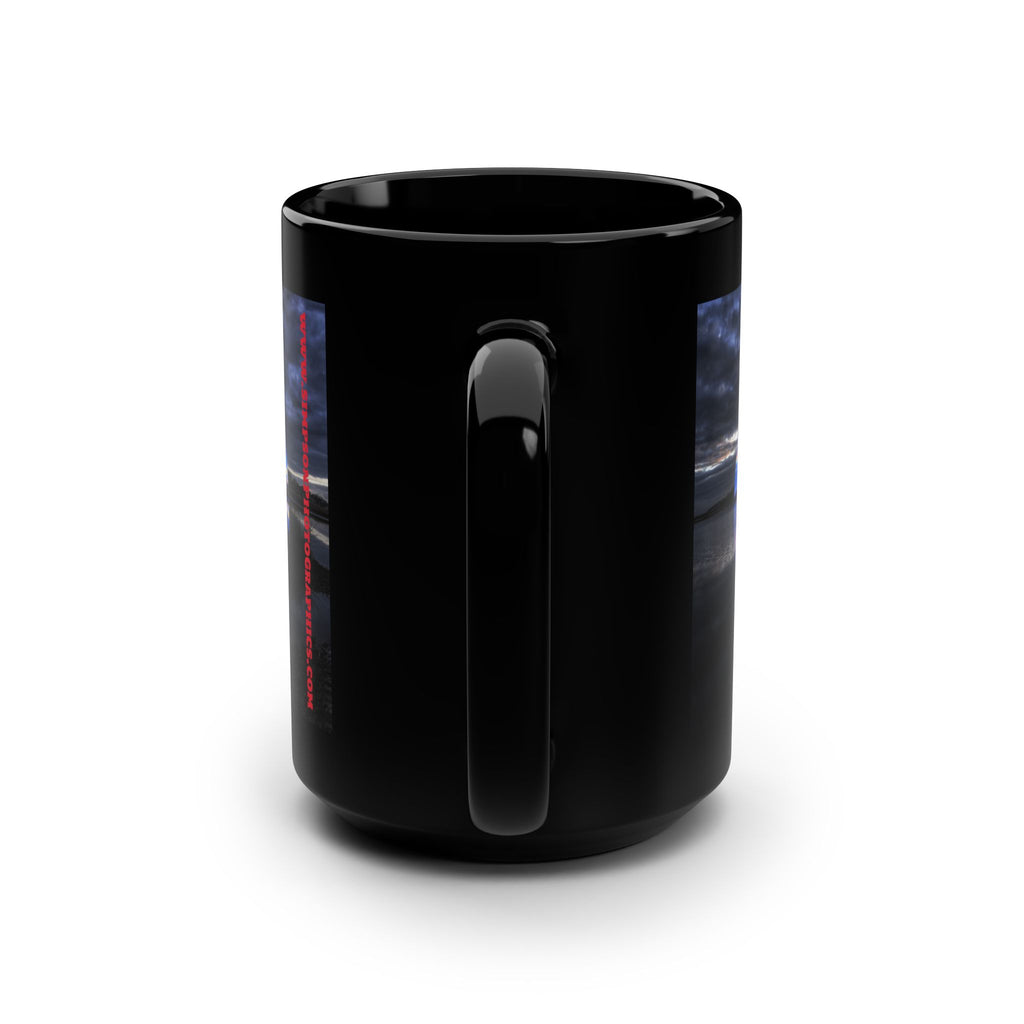 Spheres Black 15oz Mug