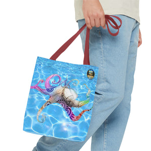 Colorful Octopus Tote Bag - Nautical Beach Accessory for Ocean Lovers