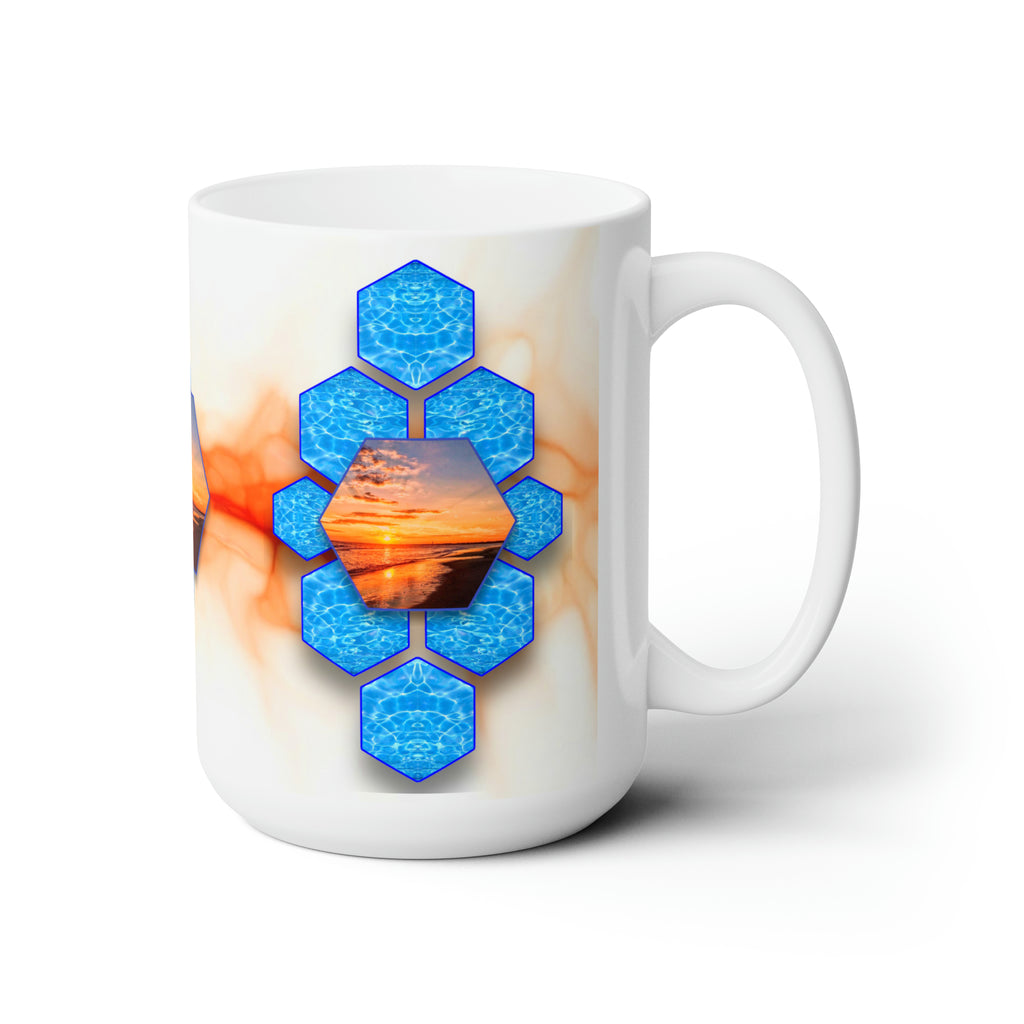 Honeycomb Sunset 15 oz Mug