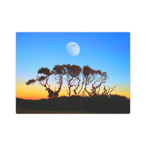 Sunset Moon Canvas Photo Tile