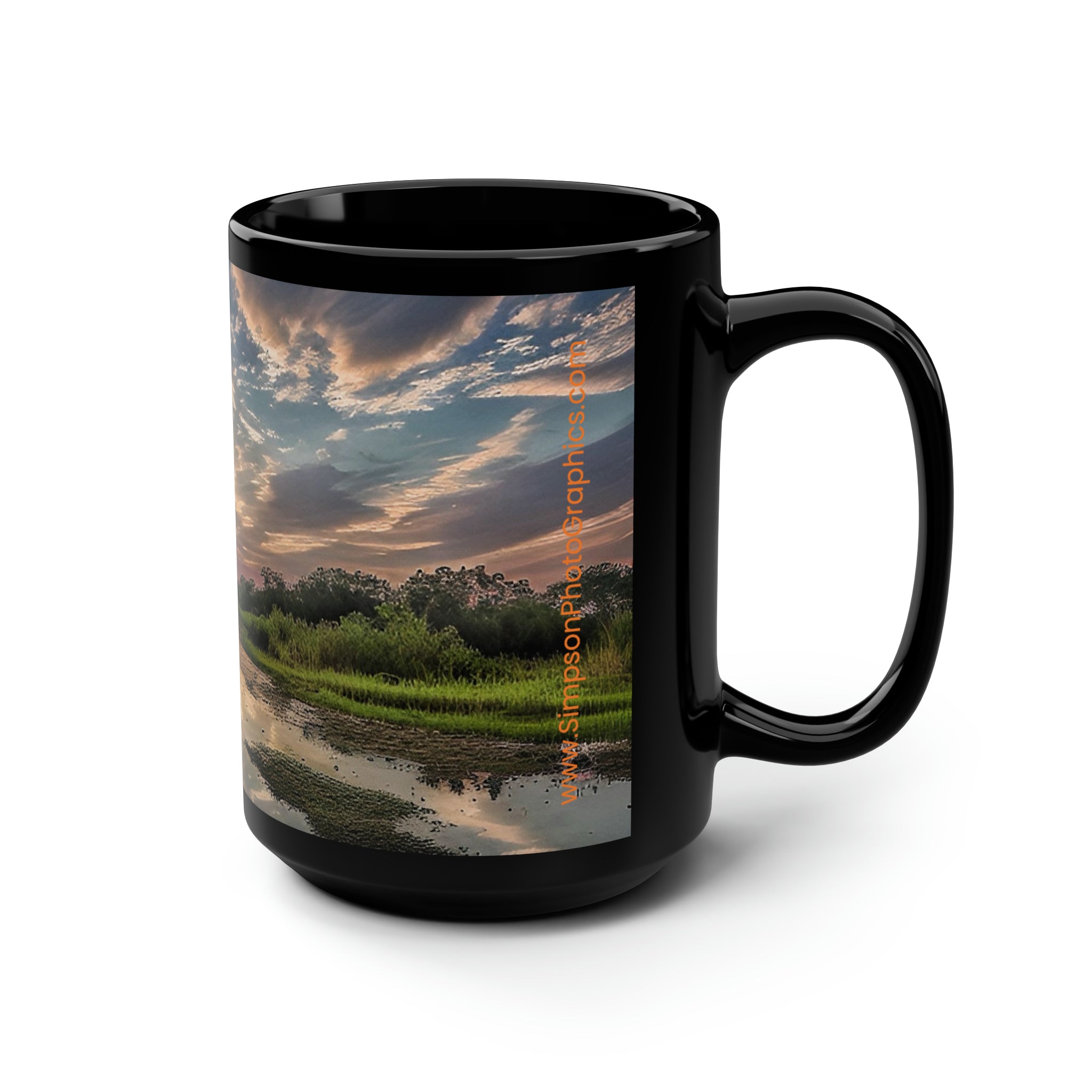 Waking Up Black Mug, 15oz