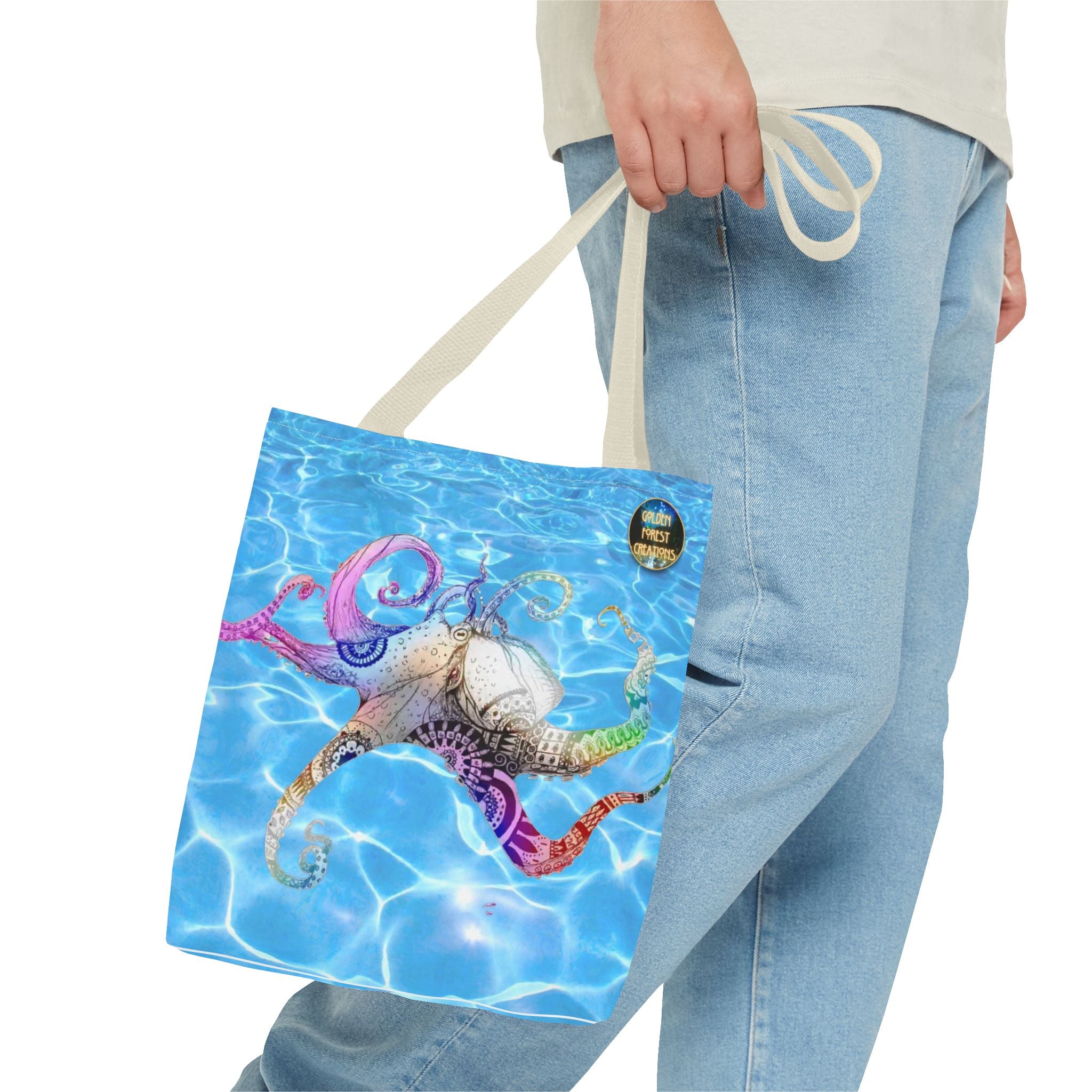 Colorful Octopus Tote Bag - Nautical Beach Accessory for Ocean Lovers