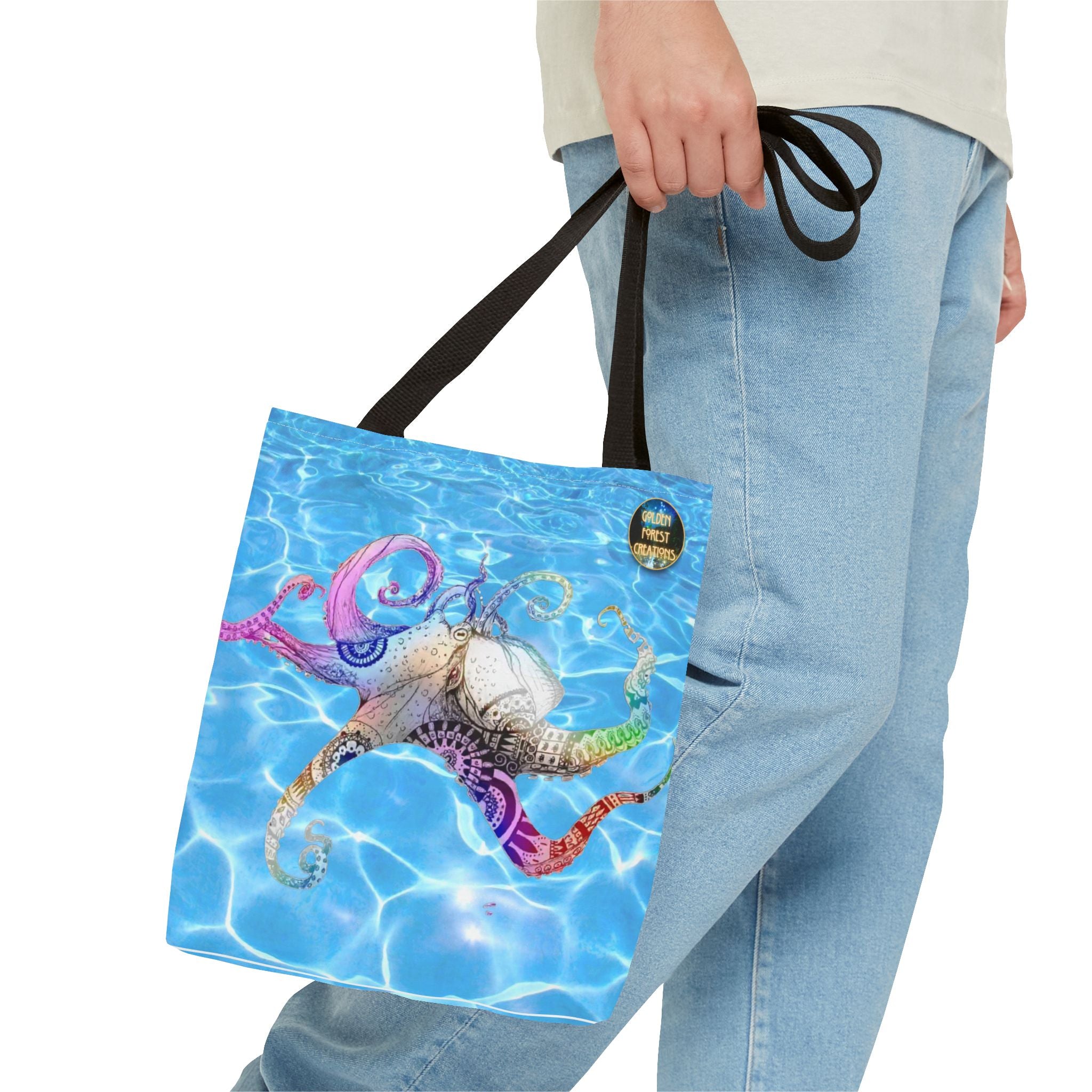 Colorful Octopus Tote Bag - Nautical Beach Accessory for Ocean Lovers