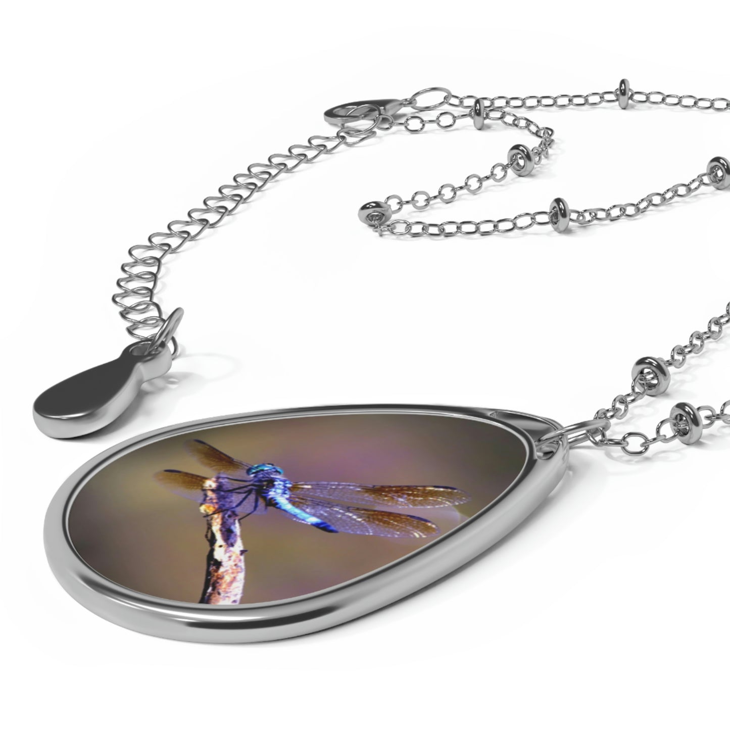 Dragonfly Oval Necklace
