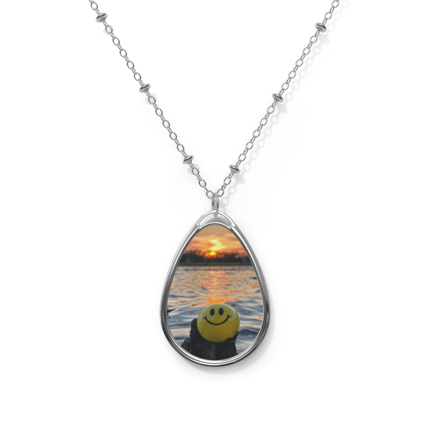 All Smiles Oval Necklace