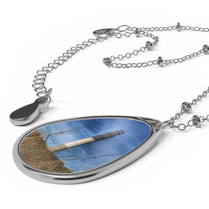 Oak Island Lighthouse Oval Necklace