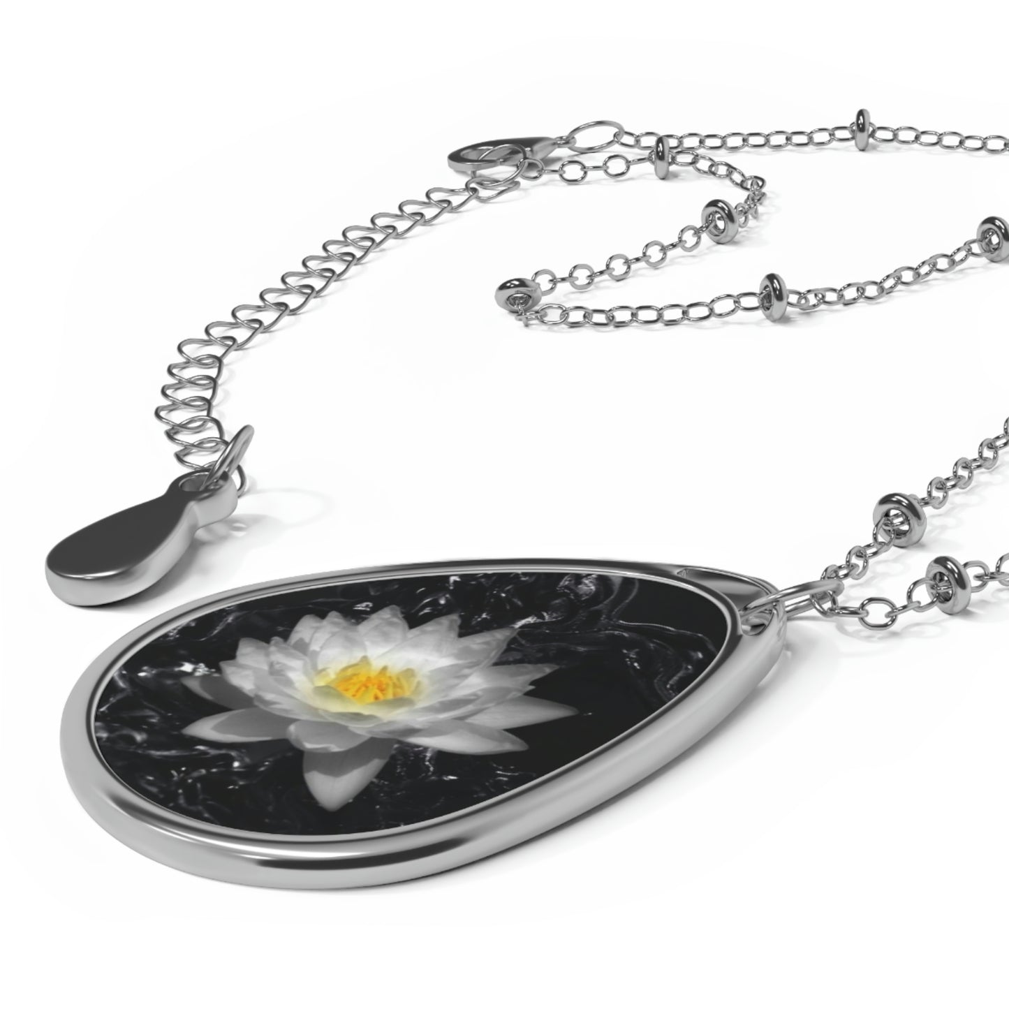 Water Lily Oval Necklace